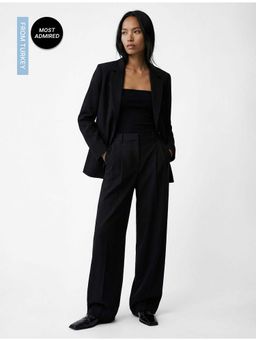 Koton - Wide Neck Long Sleeve Slim Fit Buttoned Pocket Detailed Blazer Jacket