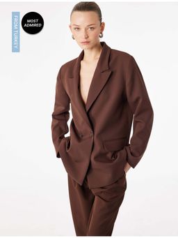Koton - Pocket Detail Buttoned Double Breasted Oversized Blazer Jacket