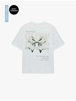 Koton - Womens White Cotton Collar T-Shirt