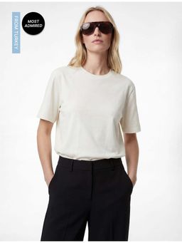 Koton - Womens White Oversized Basic T-Shirt