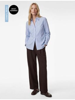 Koton - Womens Blue Stripes Shirt