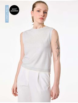 Koton - Womens Grey Sleeveless Knit Tank Top