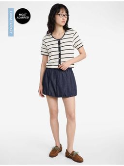 Koton - Womens White Short Sleeve Top