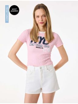Koton - Womens Pink Printed Top