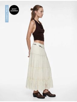 Koton - Womens White Maxi Skirt