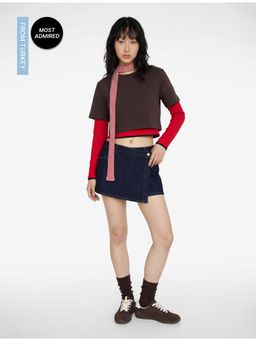 Koton - Womens Navy Blue Denim Skort