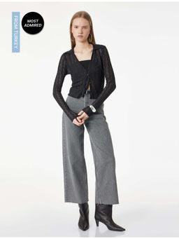 Koton - Womens Grey Culotte Jeans