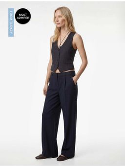 Koton - Womens Stripes Navy Blue Pant