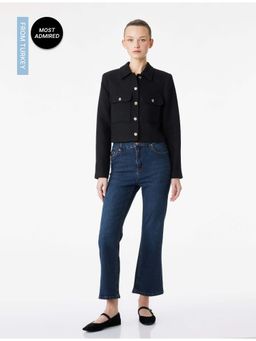 Koton - Womens Navy Blue Flare Jeans