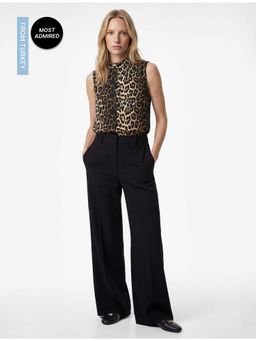 Koton - Womens Beige Leopard Top
