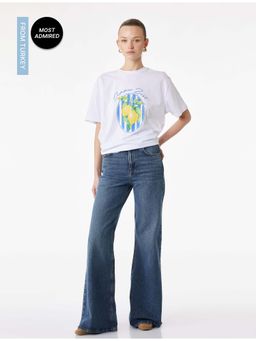 Koton - Womens White Lemon Printed T-Shirt