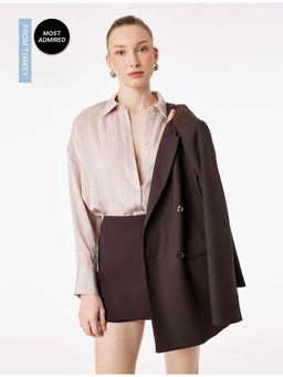 Koton - Womens Beige Satin Shirt