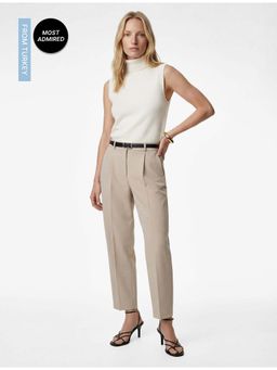 Koton - Womens Beige Carrot Pant