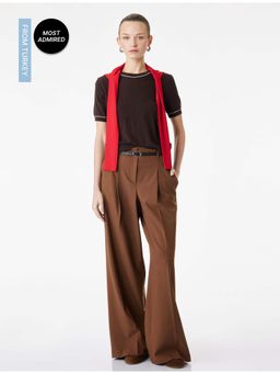 Koton - Womens Brown Trouser with Belt