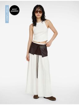 Koton - Womens Off White Crew Neck Tank Top