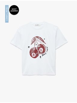 Koton - Womens White Oversized T-Shirt