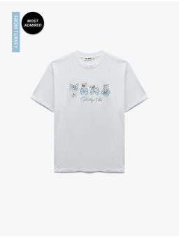 Koton - Womens White Oversized T-Shirt