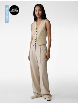 Koton - Khaki Blazer Vest Waist Coat