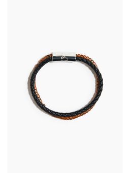 H&M - Men Silver Two-Strand Beaded Bracelet