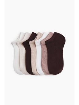 H&M - Women Beige 7-Pack Trainer Socks
