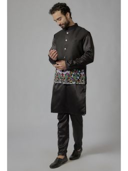 Abees - Black Embroidered Kurta with Pant