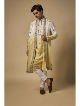 Abees - Gold Embroidered Kurta with Pyjama