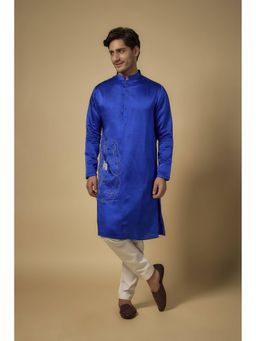 Abees - Blue Embroidered Kurta with Pyjama