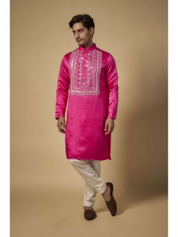 Abees - Pink Embroidered Kurta with Pyjama