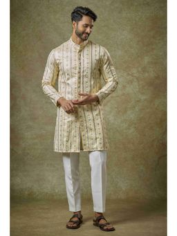 Abees - Yellow Embroidered Kurta with Pant