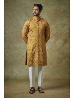 Abees - Gold Embroidered Kurta with Pant