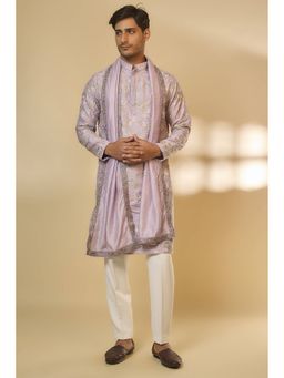 Abees - Lavender Embroidered Kurta with Dupatta and Pant