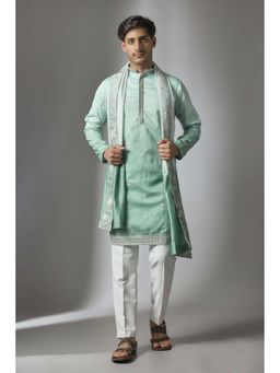 Abees - Blue Embroidered Kurta with Dupatta and Pant