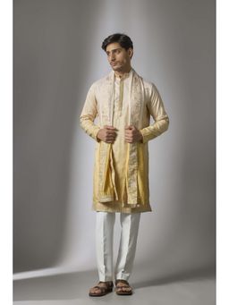 Abees - Yellow Embroidered Kurta with Dupatta and Pant