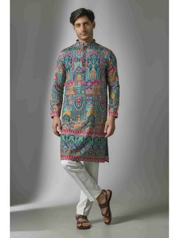 Abees - Multi Color Embroidered Kurta with Pant