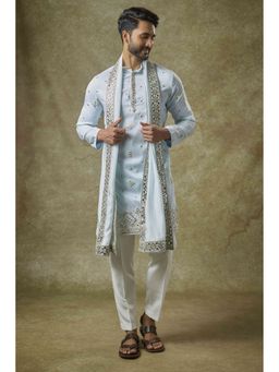 Abees - Blue Embroidered Kurta with Dupatta and Pant