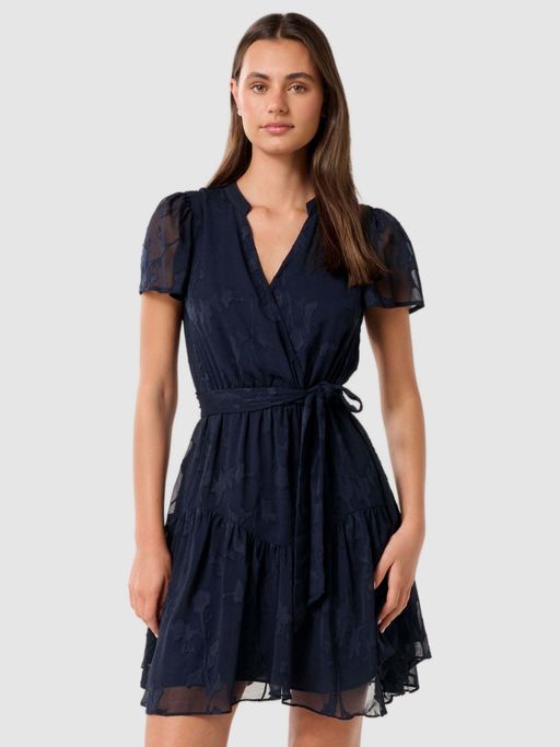 forever new navy blue dress Buy Forever New Navy Blue Self Design Mini Dress and Belt (Set of 2) Online