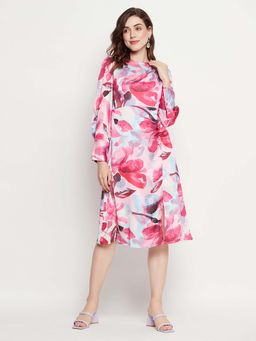 Madame - Pink Floral Midi Dress