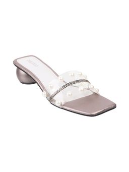 Metro - Embellished-sequined Gun Metal Heels