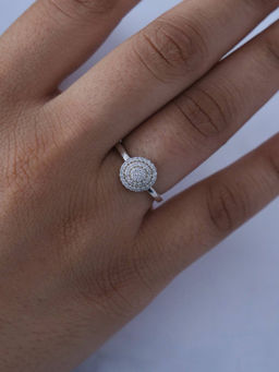 ANUSHKA JAIN JEWELLERY - 925 Diamond Circle Ring Gold