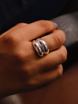 ANUSHKA JAIN JEWELLERY - 925 Double Mound Ring Silver