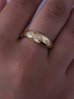 ANUSHKA JAIN JEWELLERY - 925 Galaxy Mound Ring Gold
