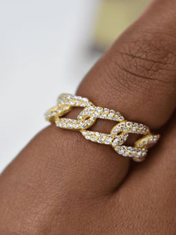 ANUSHKA JAIN JEWELLERY - 925 Boss Ring White