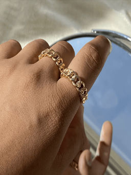 ANUSHKA JAIN JEWELLERY - 925 Pleated Ring Gold