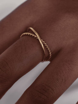 ANUSHKA JAIN JEWELLERY - 925 Duet Ring Gold