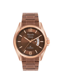 Alexandre Christie - AC 8684 MDB Classic Steel Watch for Men - Brown (M)