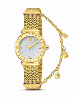 Guy Laroche - Betty White Dial Analog Swiss Made Watch for Women - GLWLG0000916 (M)