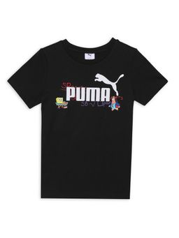 Puma - X Spongebob Boys Black Tee
