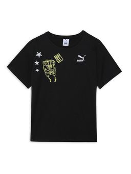 Puma - X Spongebob Graphic Boys Black Tee