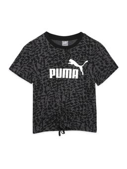 Puma - Essentials Animal Knotted Girls Black Tee