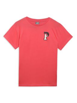 Puma - Squad Badge Girls Pink Tee